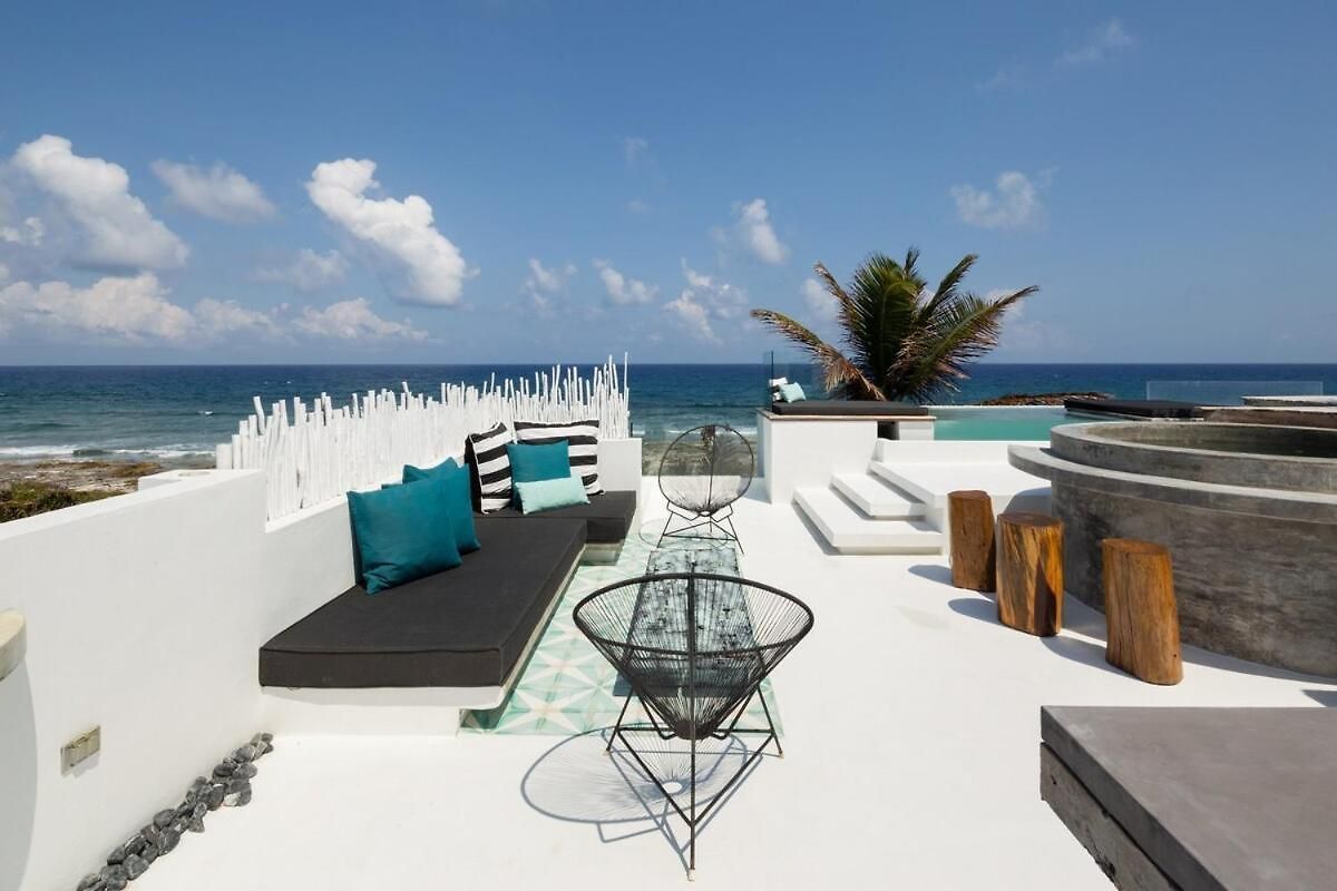 Luxury Oceanfront Estate With Pool, Staff, Sleeps 24 * Tulum