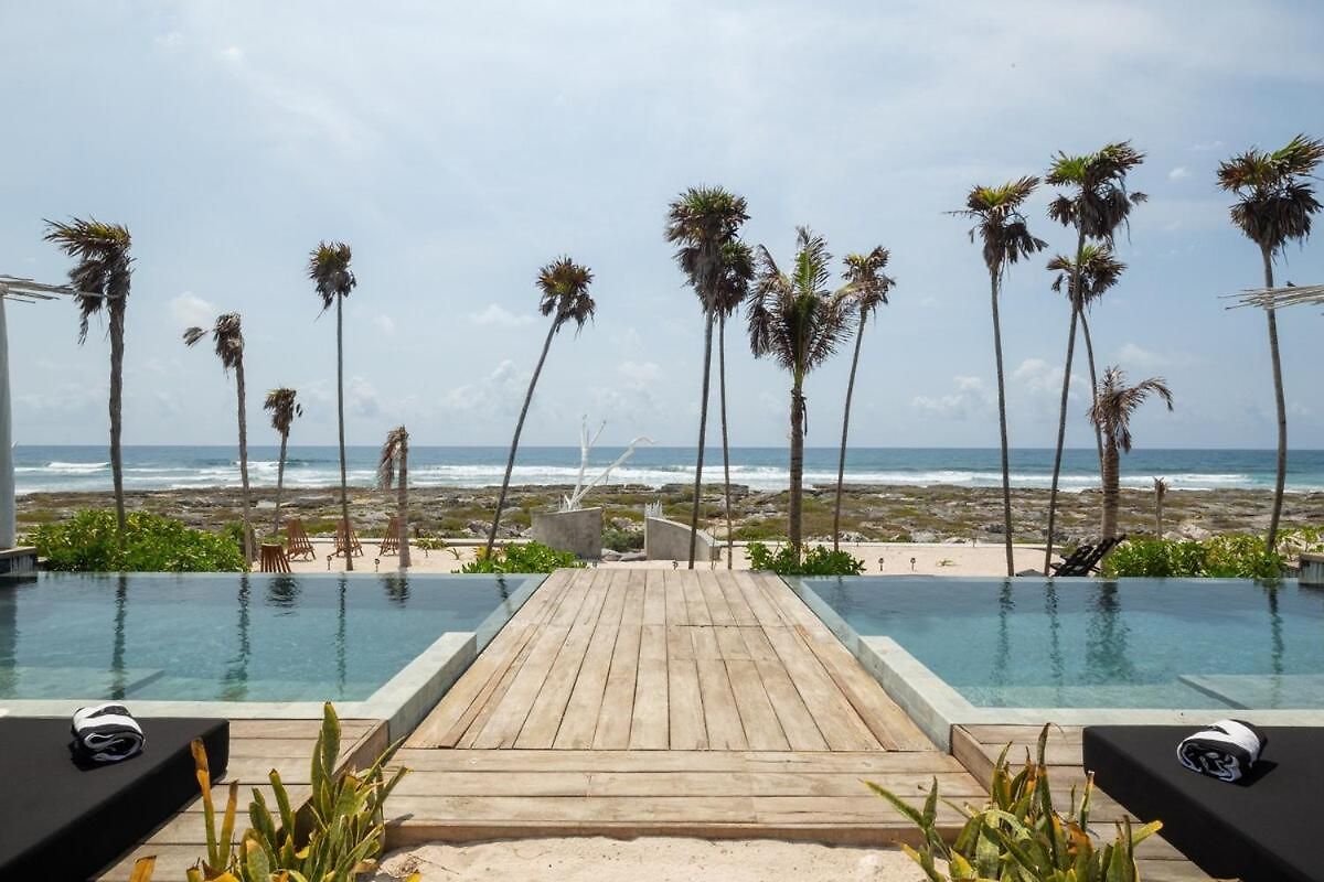 Luxury Oceanfront Estate With Pool, Staff, Sleeps 24 * Tulum