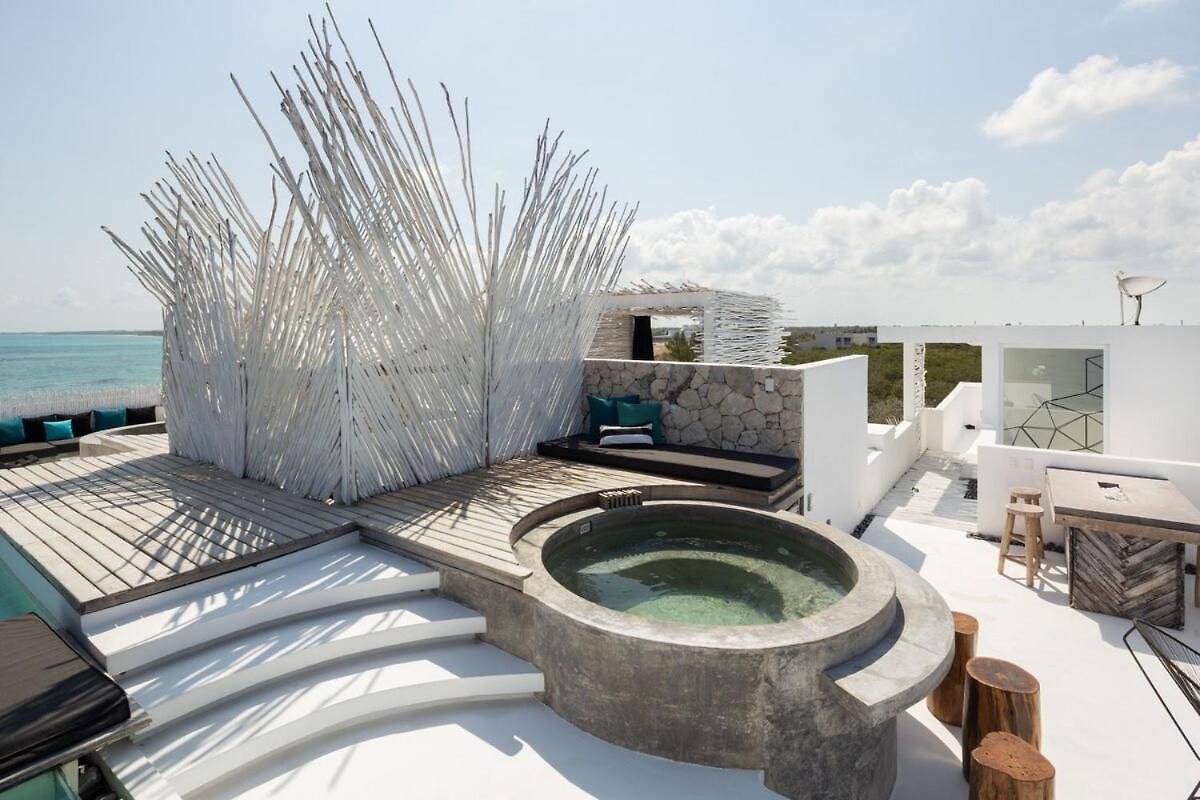 Luxury Oceanfront Estate With Pool, Staff, Sleeps 24 * Tulum