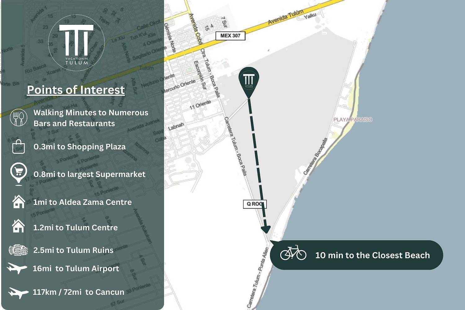 Apartment 2 Bedroom Bliss Stunning Rooftop Gym Osmosis Desk Tulum