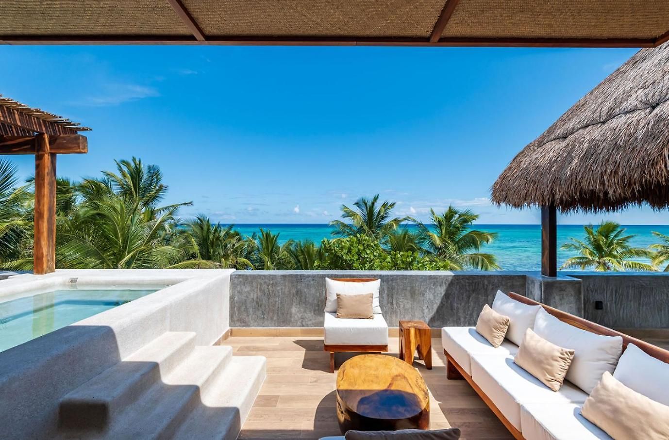 Villa Beachfront Tankah 3 For 18 Guests!