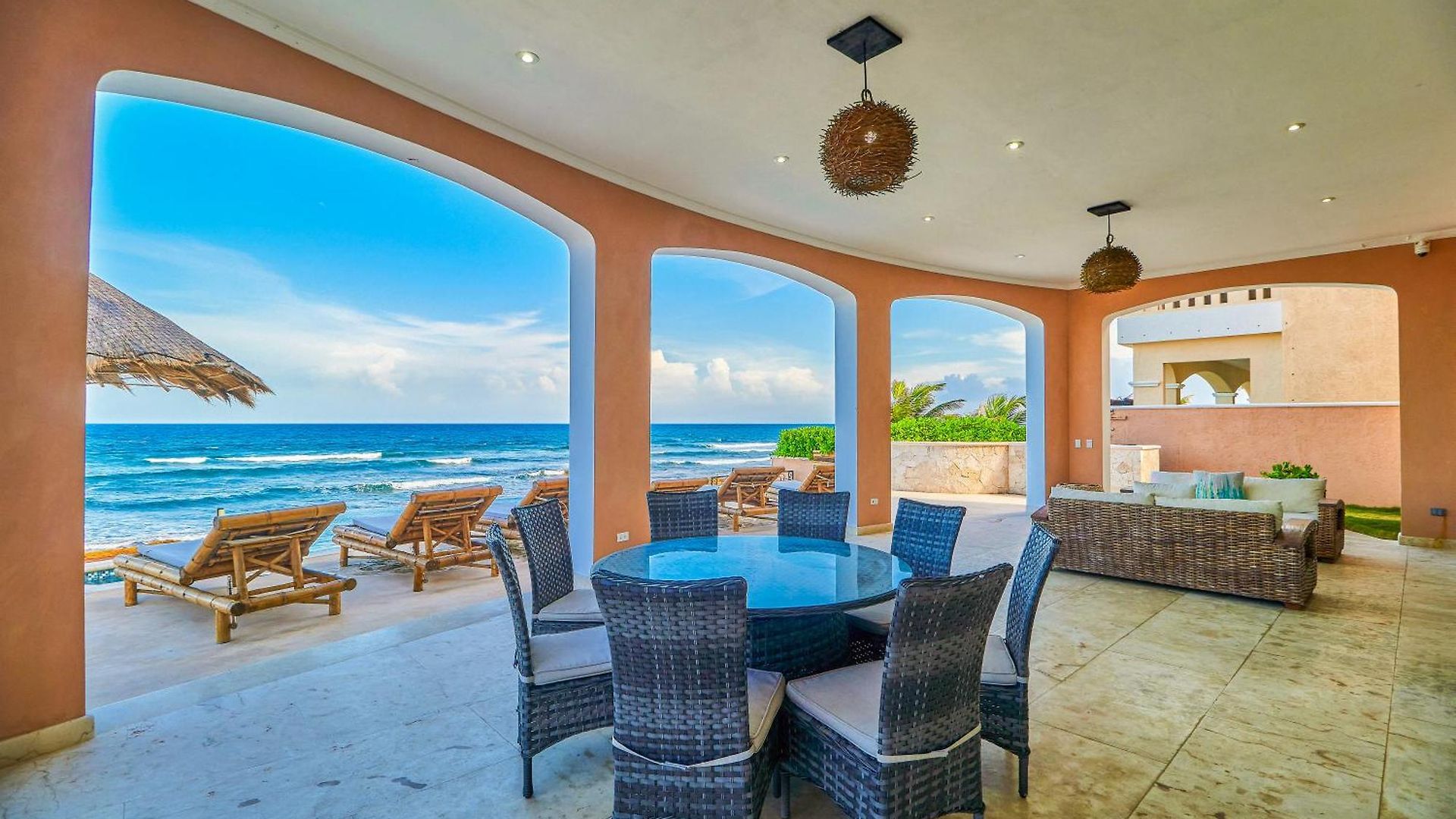 Luxury 7 Bedroom Oceanfront Villa At Hacienda Tankah With Infinity Pool & Premium Hospitality Villa