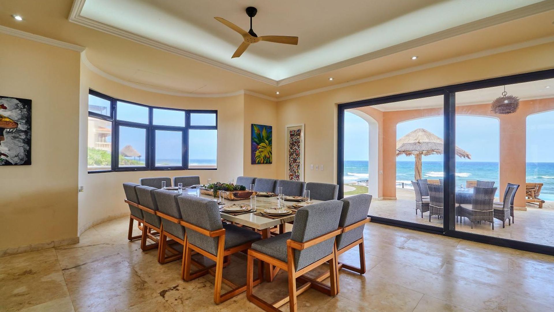 Luxury 7 Bedroom Oceanfront Villa At Hacienda Tankah With Infinity Pool & Premium Hospitality