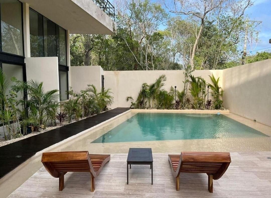 Close To The Quiet Modern Laundry Roof Pool Apartment Tulum