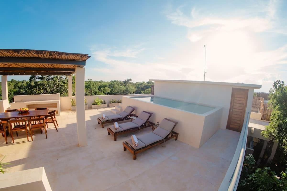 Elegant 3br Penthouse Haven With Private Rooftop Pool & Jungle Views Holiday home Tulum