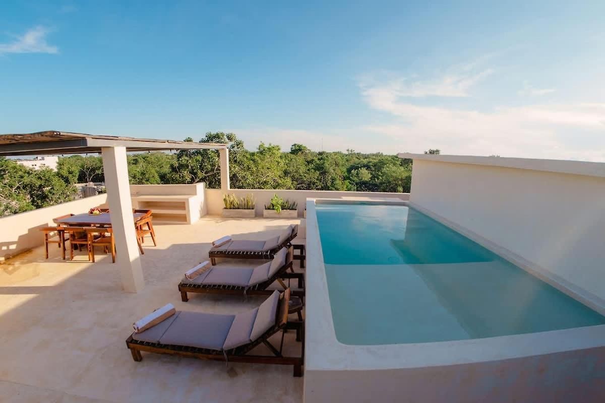Elegant 3br Penthouse Haven With Private Rooftop Pool & Jungle Views Holiday home Tulum