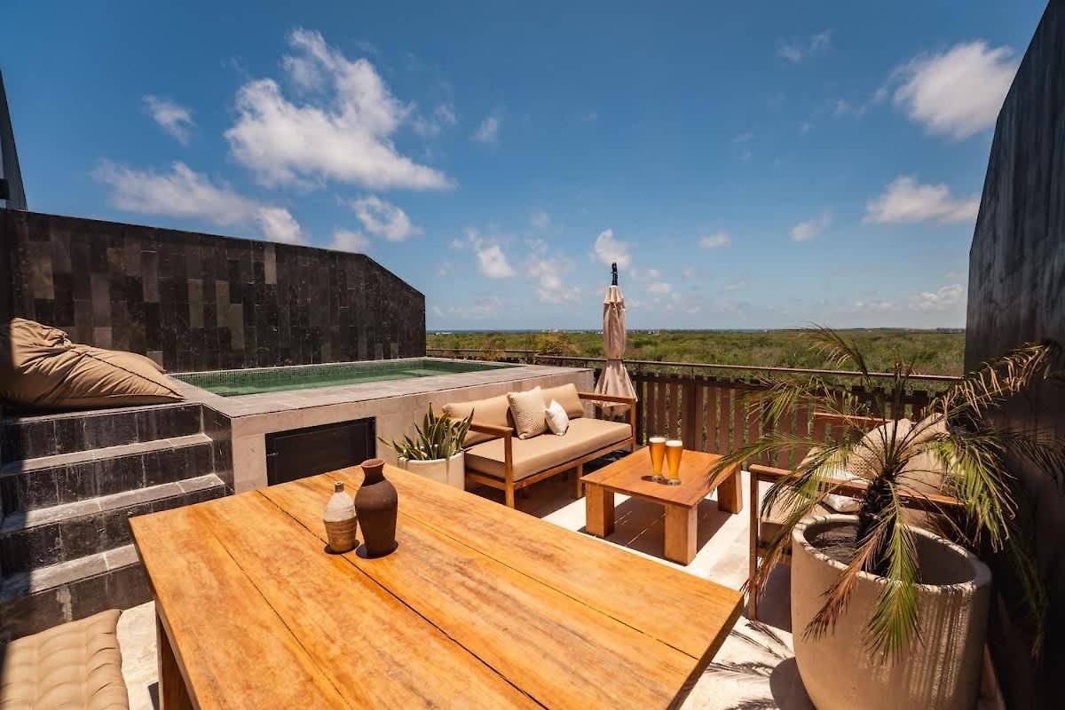 Amira - Stylish Penthouse With Rooftop Pool & Sea Horizon * Tulum