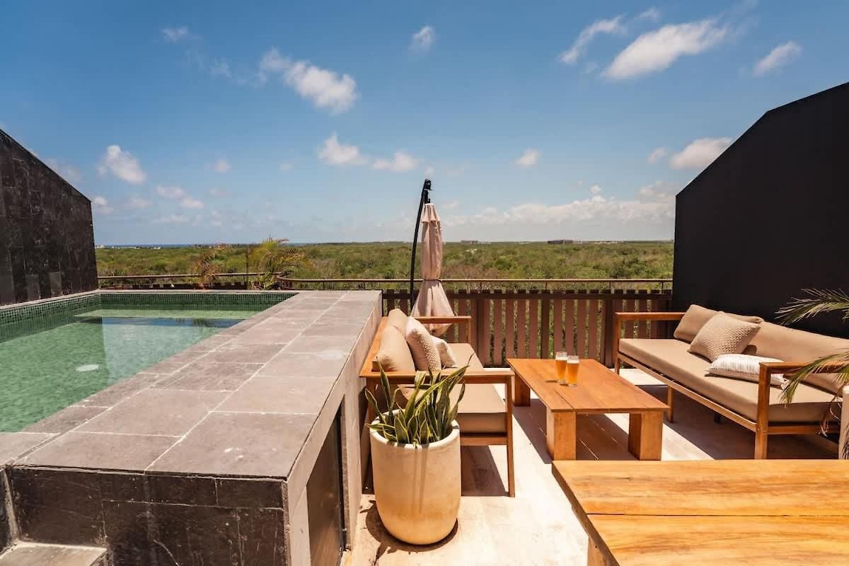 Amira - Stylish Penthouse With Rooftop Pool & Sea Horizon * Tulum