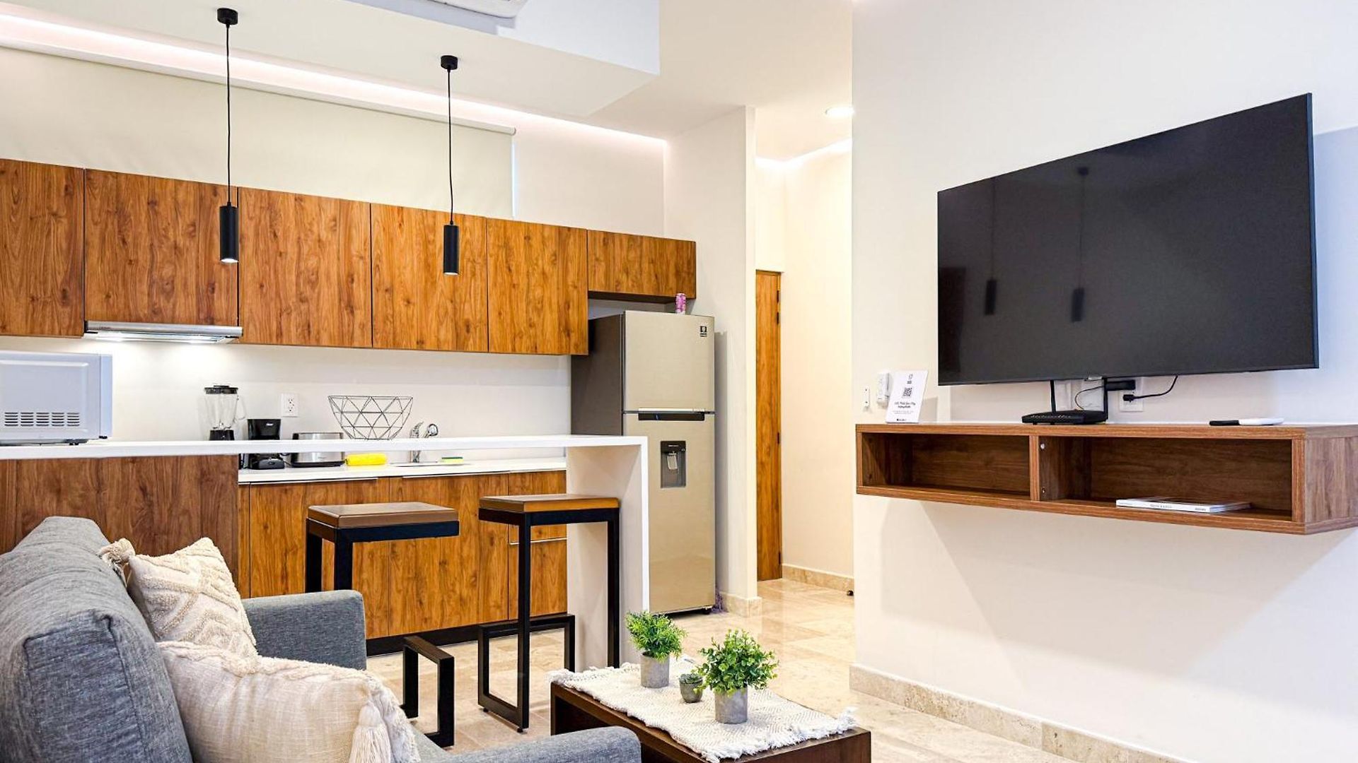 Apartment Aldea Zama King Bed Sofa Kitchen Full Gym Wifi Cinema
