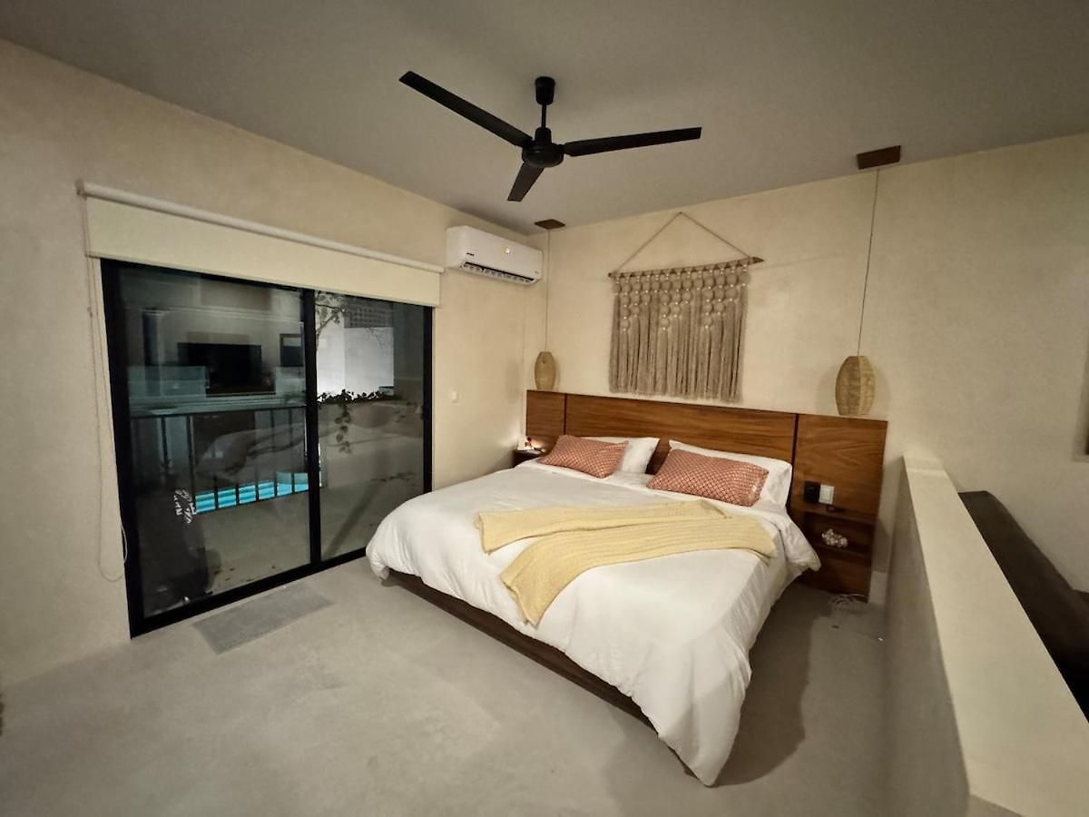 Jungle Loft With Pool And Rooftop Near And Cenotes And Dowtown! Fast Wifi! Perfect For Expats *