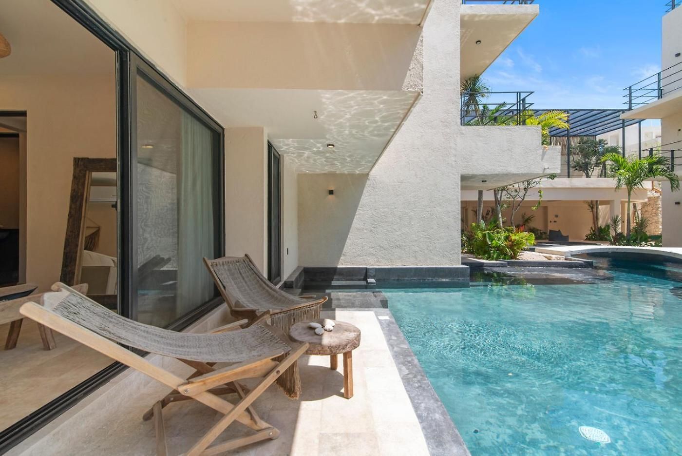 Apartment Boho Chic 2br With Swim-up Pool Near The Tulum