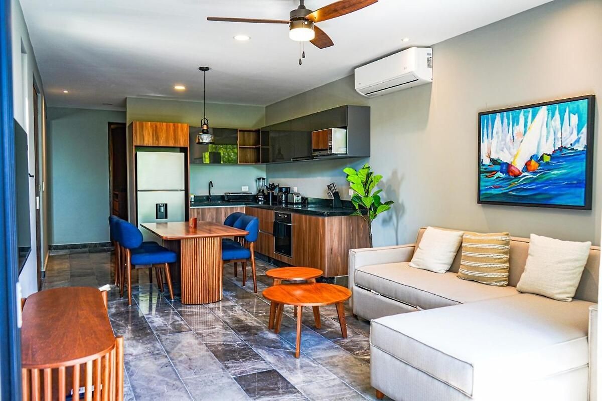 Chic 1br Private Balcony,sauna, Gym Y Wifi Apartment