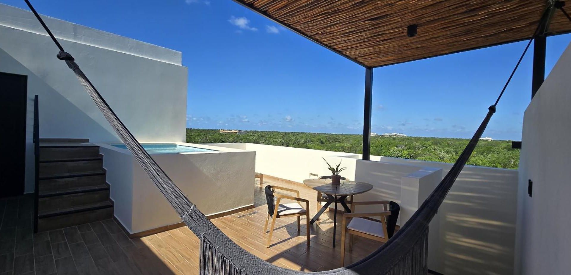 Luxury 2 Bd Roof Private Pool - Jungle View Apartment Tulum