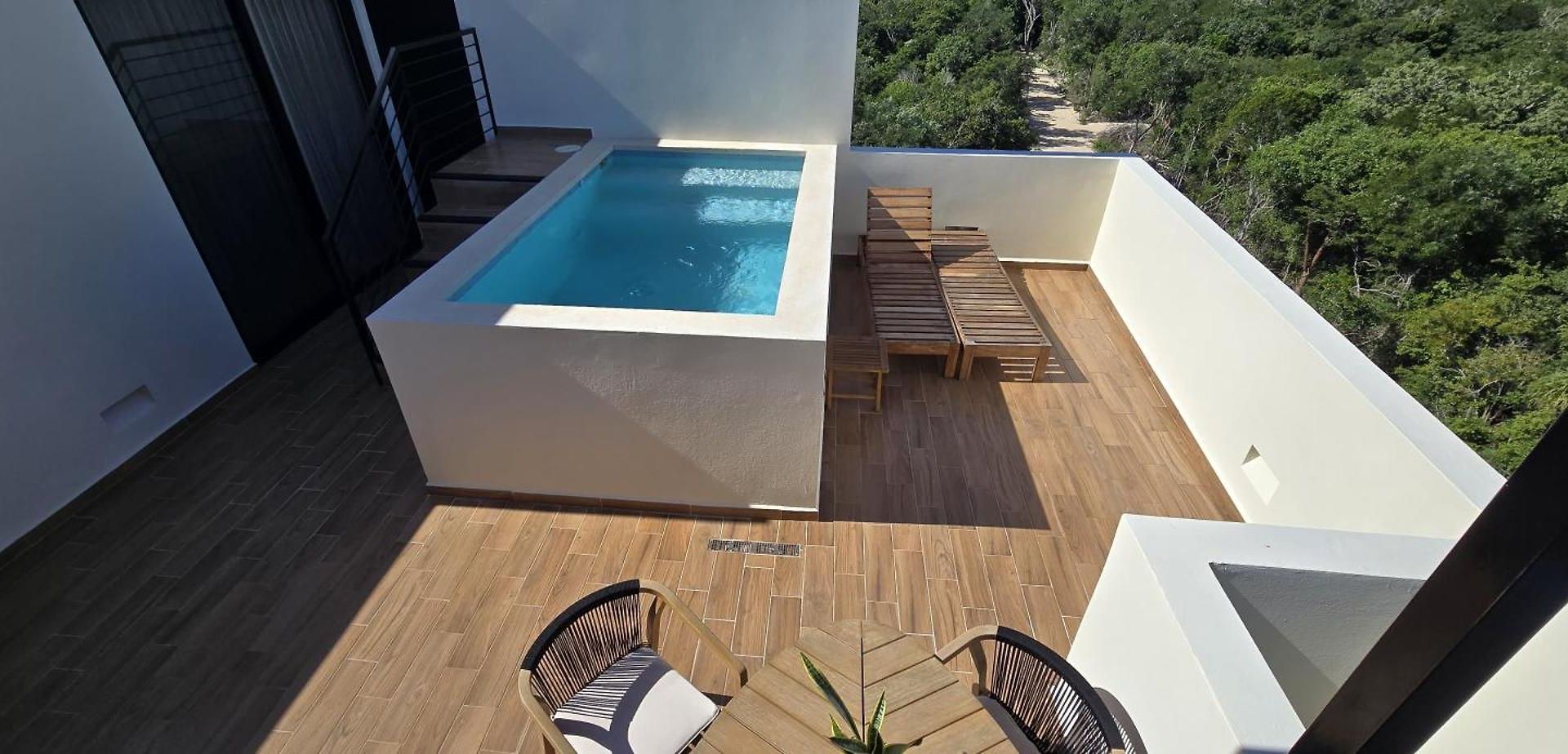Luxury 2 Bd Roof Private Pool - Jungle View