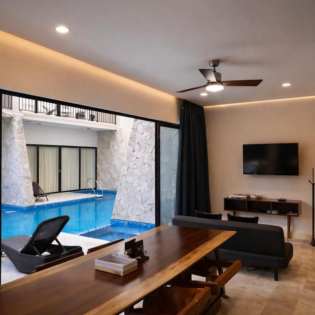 Сasa de vacaciones New 2 Bed Swim-up, Gril With Jacuzzi Aldea Zama *