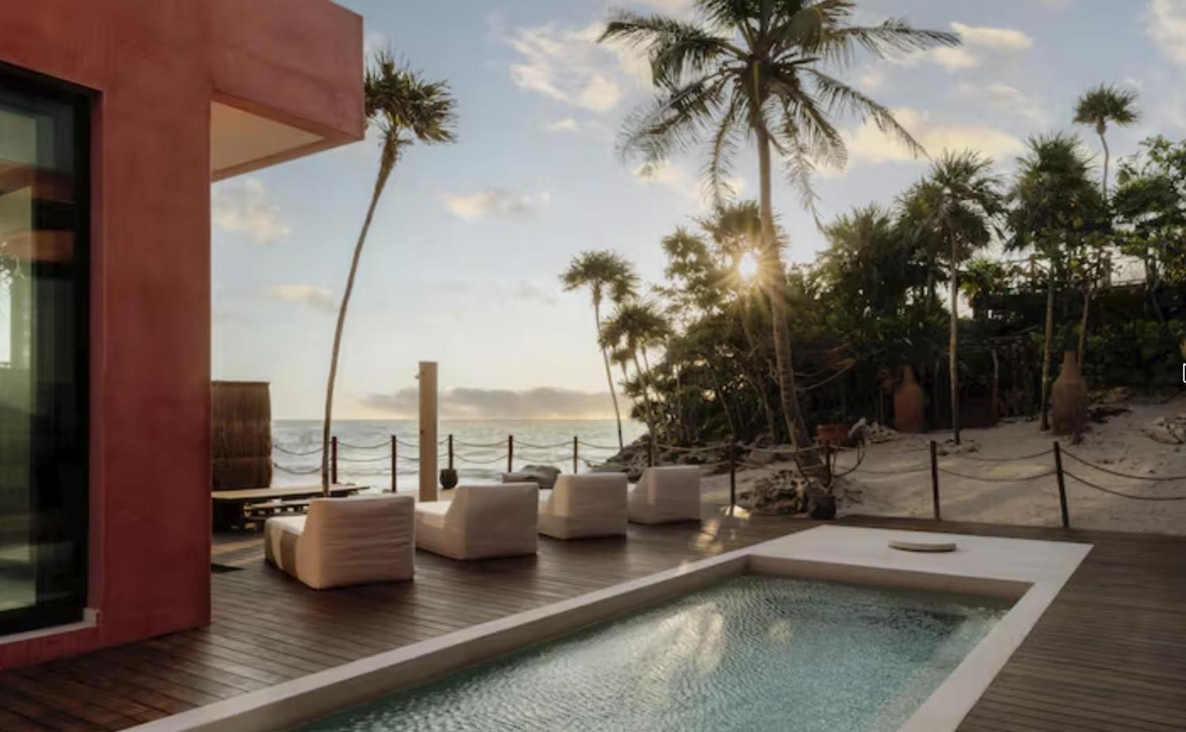 Beachfront Hacienda For 24 Guests In Villa