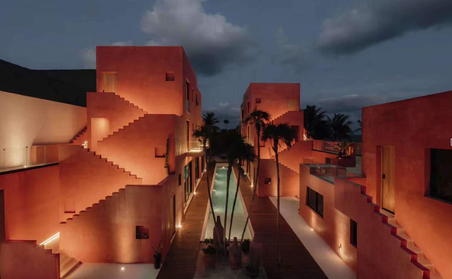 Beachfront Hacienda For 24 Guests In *