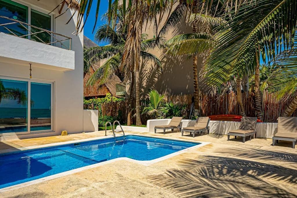 Oceanfront With Access Pool Balconies & Waterfront Hammocks - Sol Tulum