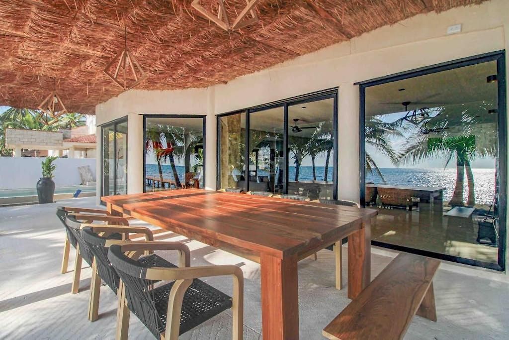 Beachfront With Private Heated Pool Jacuzzi Sauna Ocean Views & Ac - 7th Heaven Holiday home Tulum