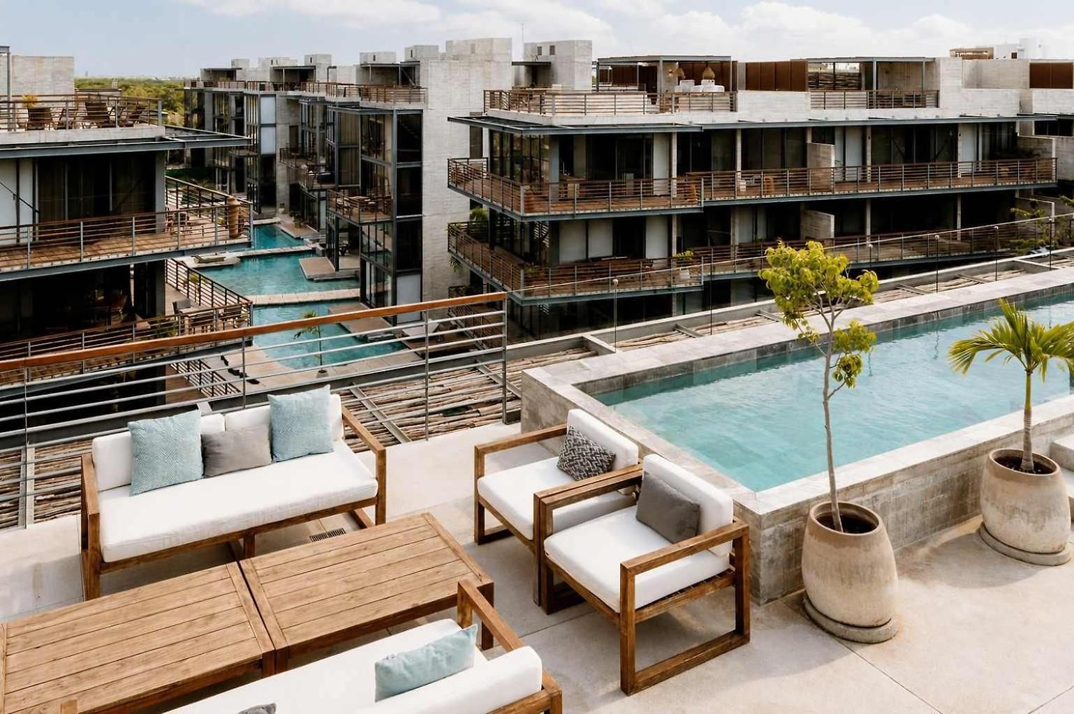 Luxe 1 Bedroom Cenote Sauna Gym And Private Terrrace With Pool Apartment *