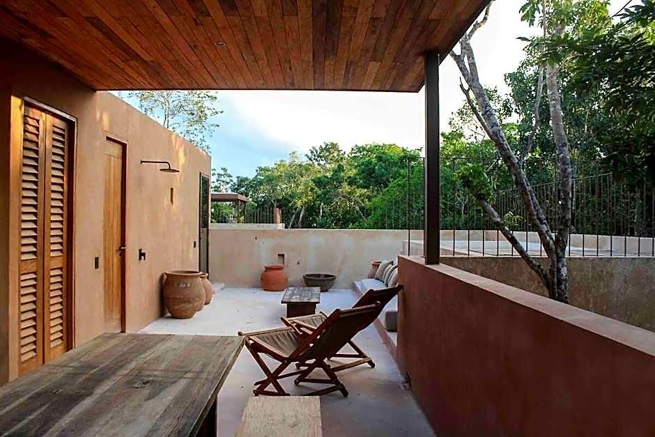 Boho Organic 3br Villa, Gated Community, Rooftop Tulum