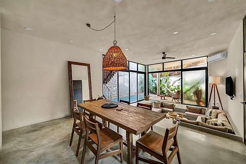 2 Tropical Bohemian Villas-2 Priv Pool-bbq 3a-3b * Tulum