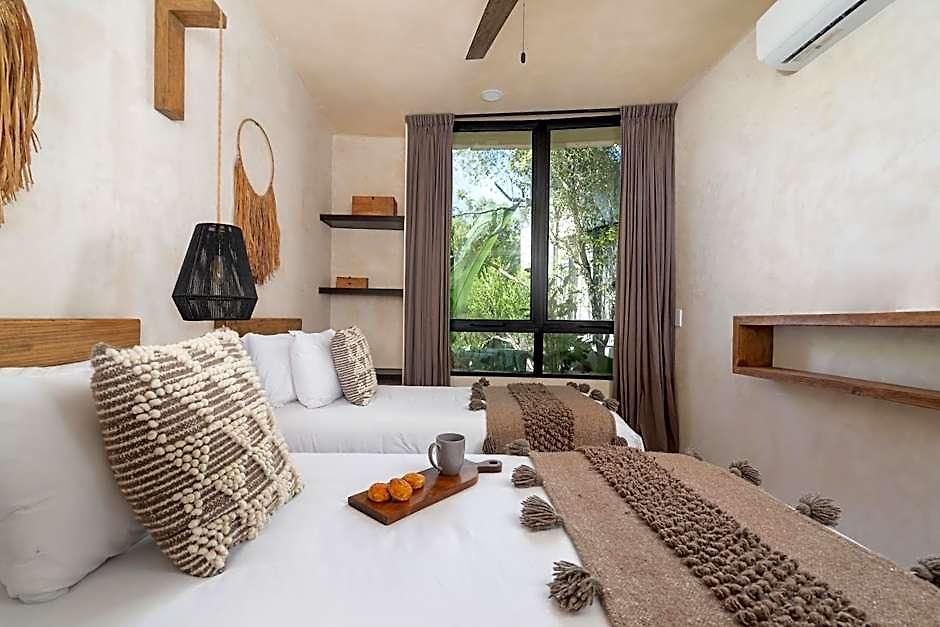 2 Tropical Bohemian Villas-2 Priv Pool-bbq 3a-3b Tulum
