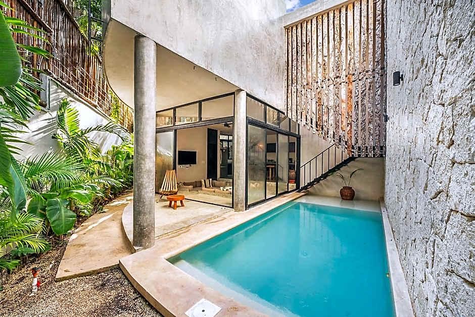 2 Tropical Bohemian Villas-2 Priv Pool-bbq 3a-3b Villa Tulum