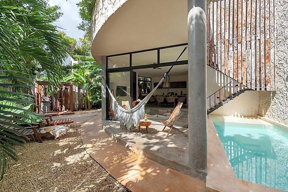2 Tropical Bohemian Villas-2 Priv Pool-bbq 3a-3b Tulum