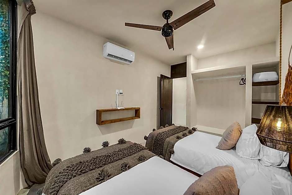 2 Tropical Bohemian Villas-2 Priv Pool-bbq 3a-3b * Tulum