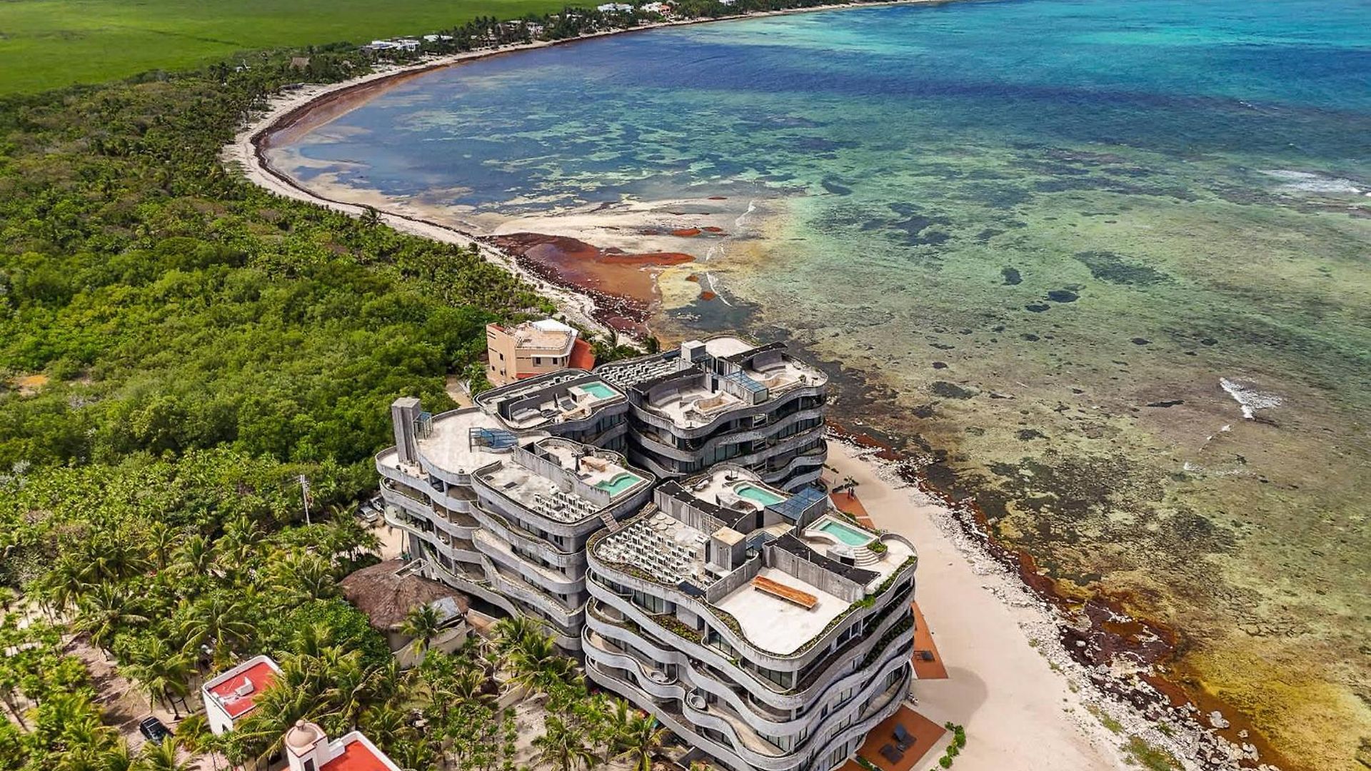 Apartment Oceanfront 3br Luxury Maiim Tankah With Pool & Gym Tulum