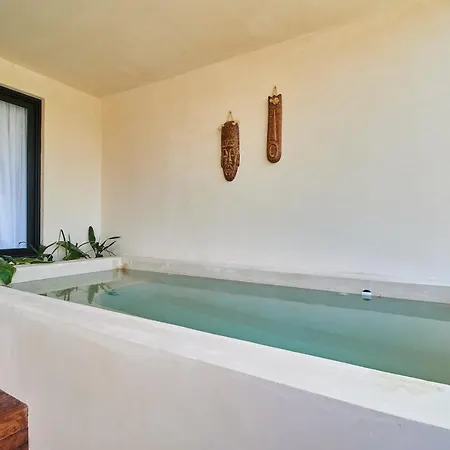 Fancy Tropical Cozy Private Balcony With Plunge Pool Premium Location In Apartment Tulum