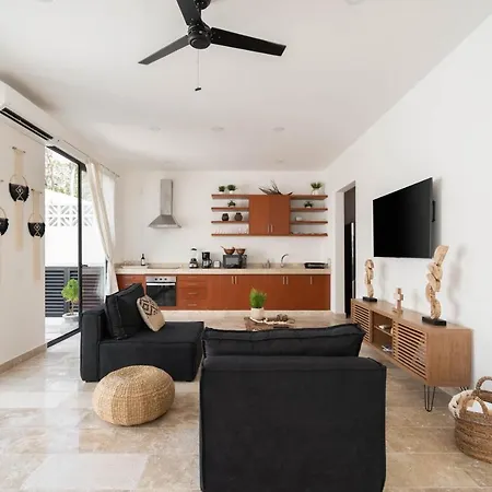 Apartment Cozy 3 Bedrooms Townhome-centrally Located-gated-wifi Tulum