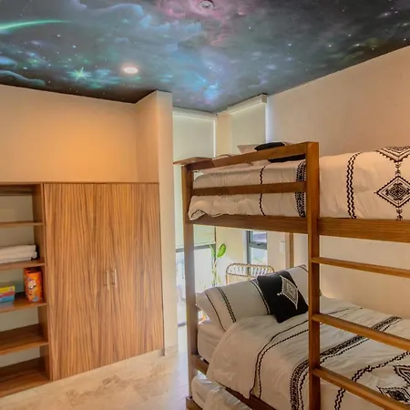 Ph-4-groups 3br Priv-rooftop 18pax @aldea Zama Apartment Tulum