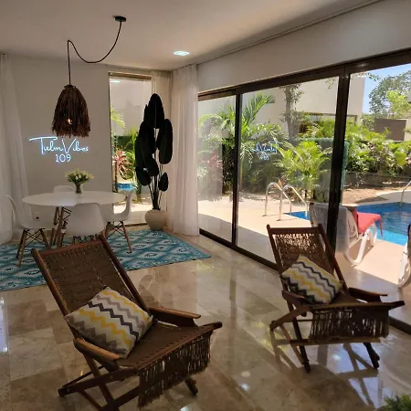 Apartment Great&cosy Design 1bed - Ground Floor Swim-up Tulum