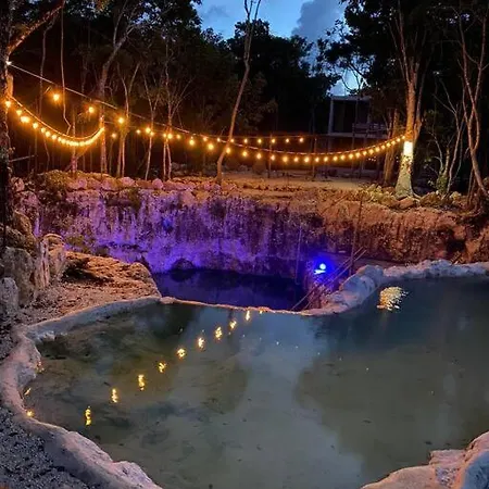 Private Cenote 18 Guests Luxury Jungle Holiday home Tulum