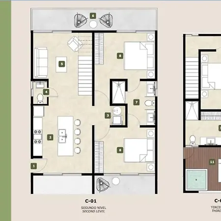 Apartment Spacious Ph. Amazing Roof-top Pool.near Beach/town