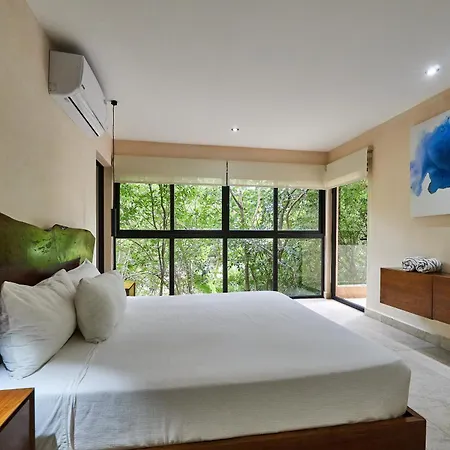 Apartment Serene In La Veleta With Private Plunge Pool, Gym, Rooftop Pool And Yoga Lounge Tulum