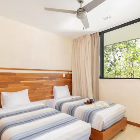 Apartment Private Pool And Rooftop In Aldea Zama, 24 7 Security In A Gated Community 15 *