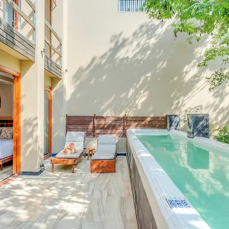 Luxurious Oasis Jacuzzi With Art Gallery And Pool Tulum