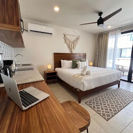 New Studio P/2, Alberca, Balcon Privado Apartment Tulum