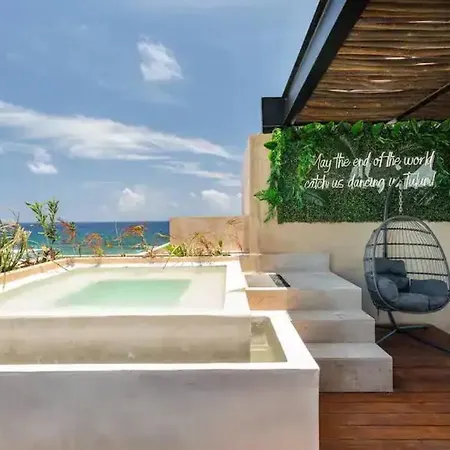 Luxury Beachfront Penthouse With Private Pool Tulum