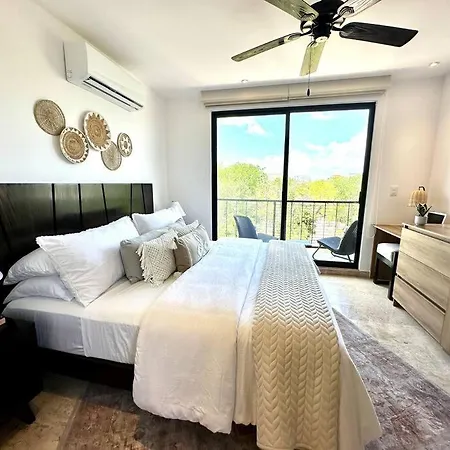 Apartment Cozy With Balcony And Rooftop Pool In Tulum