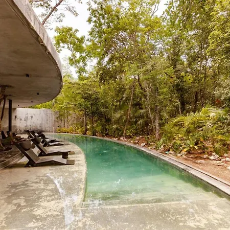 Encanto Luxe Jungle 10min Beachhot Tubking Apartment Tulum