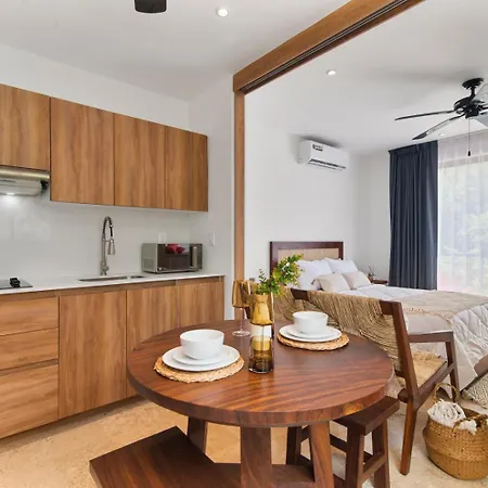 Top Location Studio With Balcony Rooftop Pool In Aldea Zama Apartment *