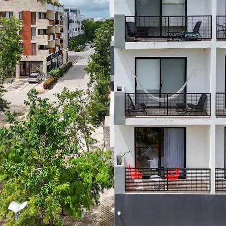 Top Location Studio With Balcony Rooftop Pool In Aldea Zama Apartment