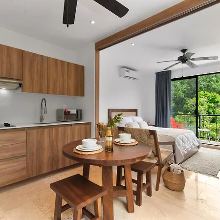 Top Location Studio With Balcony Rooftop Pool In Aldea Zama *