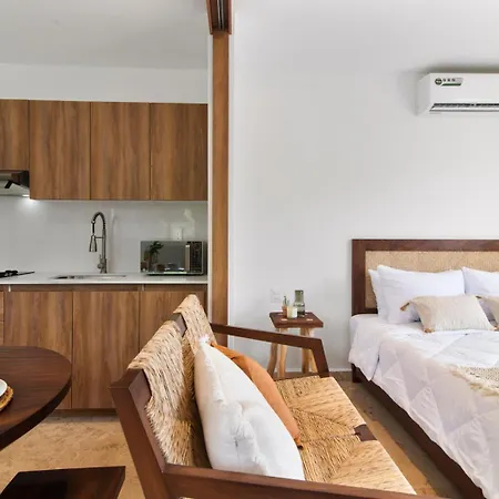 Top Location Studio With Balcony Rooftop Pool In Aldea Zama Apartment Tulum