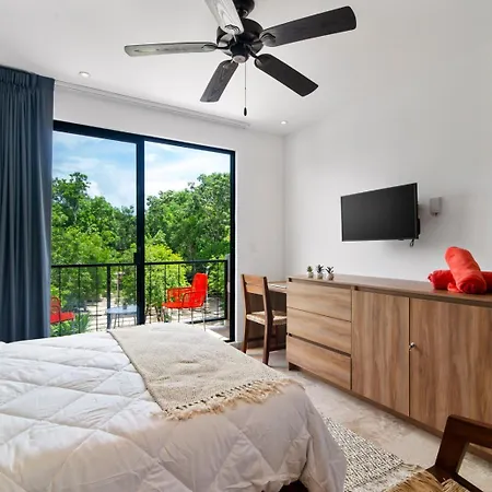 Top Location Studio With Balcony Rooftop Pool In Aldea Zama *