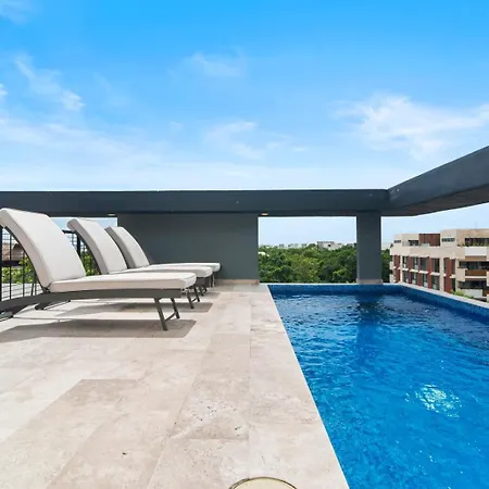 Top Location Studio With Balcony Rooftop Pool In Aldea Zama Tulum